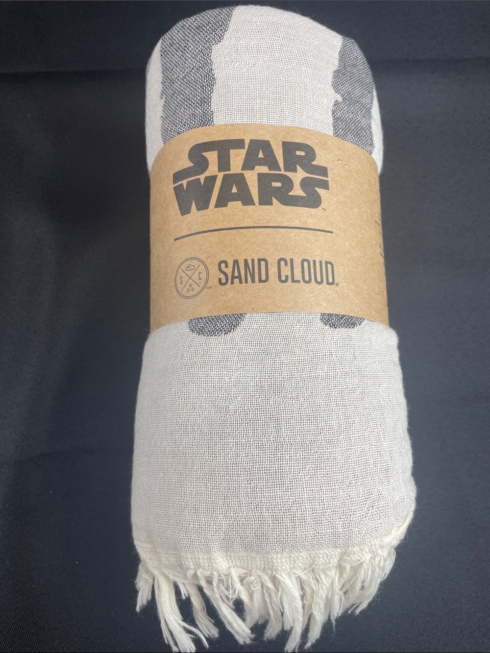 Trooper Stripe Star Wars by Sand Cloud White & Gray Sand Resistant Beach Towel